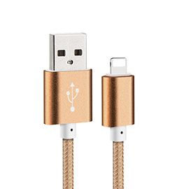 Bastec USB Data Charger Cable for iPhone Nylon Braided Wire Metal Plug