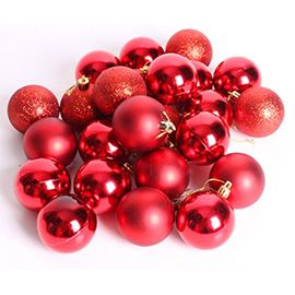Christmas Tree Xmas Balls Decorations Baubles Party Wedding Ornament 24pcs 4/6/8cm