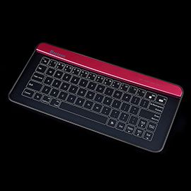 Bastron B9 Wireless Bluetooth Transparent Glass Keyboard Ultra-thin,Splash-resistant glass,Wireless bluetooth touch keyboard with Blue LED backlit