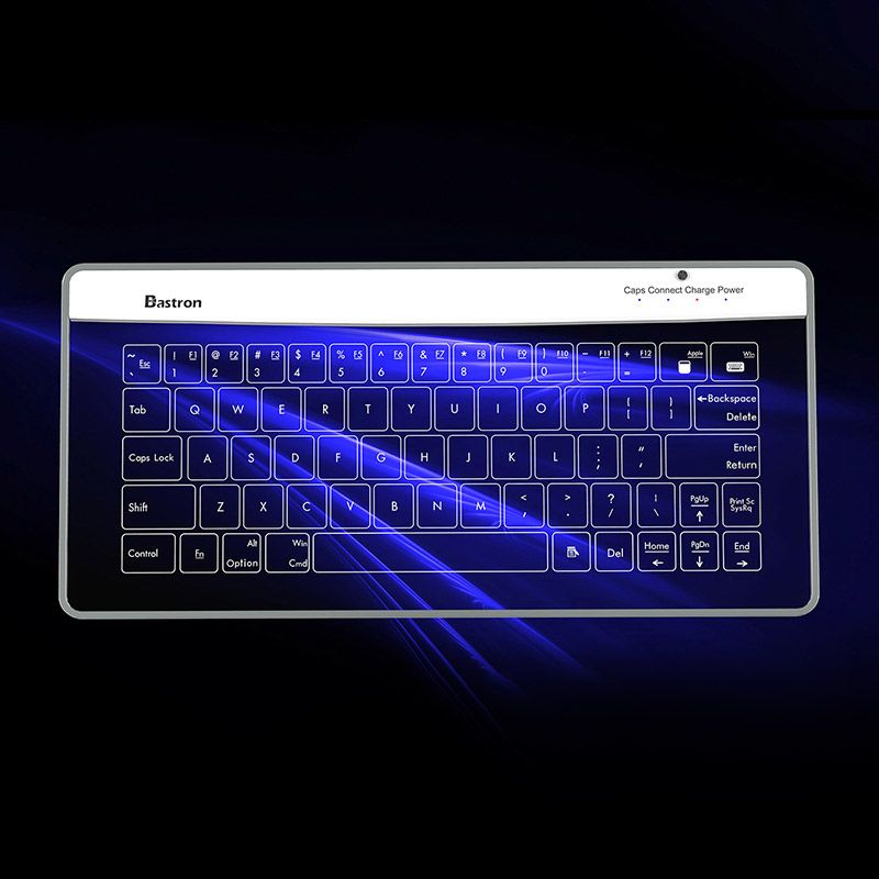 Bastron B9 Wireless Bluetooth Transparent Glass Keyboard