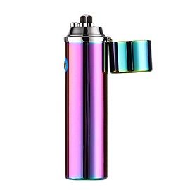 DISIANI Dual Arc Electronic Lighter FASTER - STRONGER - SAFER - Rechargeable lighter Windproof. Cigarette Lighter, USB Cable, Gift Box (Rainbow) 
