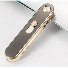 Shiningshopping USB Lighters Metal Rechargeable Windproof Flameless Electronic coil Cigar Cigarette Lighter No Gas USB Charging Lighters