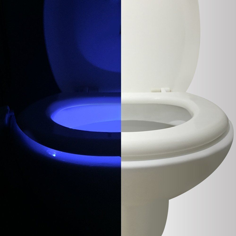 Motion Activated Toilet Night light Vintar Body Auto Motion Activated Sensor Colorful Nightlight, 16-Color Changes, Only Activates in Darkness