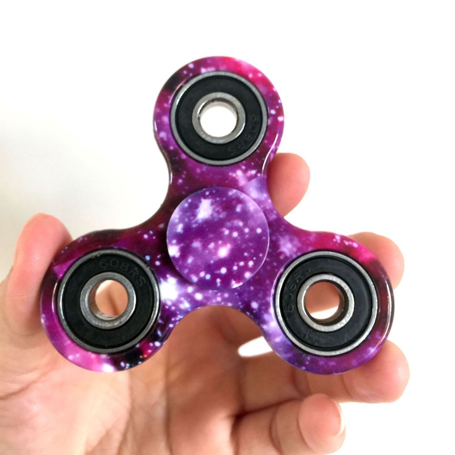 D-JOY Tri-Spinner Fidget Toy Hand Spinner Camouflage Stress Reducer Relieve Anxiety and Boredom Camo (Starry sky)