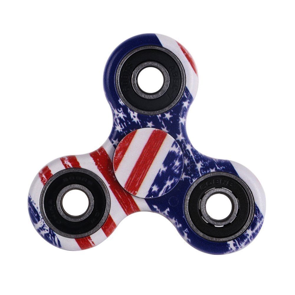 Balai Fidget Toy Hand Spinner Camouflage Stress Reducer Relieve Anxiety and Camo (Flag Color)