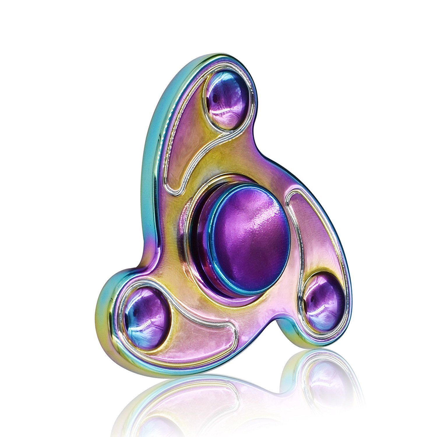 YGJ Spinner Fidget EDC ADHD Focus Toy Ultra Durable High Speed 3-7 Minute Spins Precision zinc alloy material (Rainbow-Dart)
