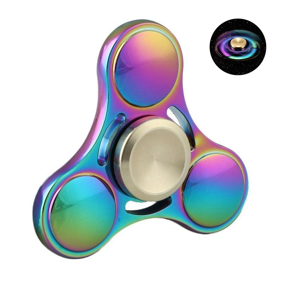 Wiitin Fidget Spinner Toy Tri Hand Spinner Low Noise High Speed Focus Toy with Stainless Steel 