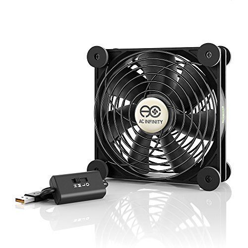 AC Infinity MULTIFAN S3 Quiet 120mm USB Fan for Receiver DVR Playstation Xbox Computer Cabinet Cooling