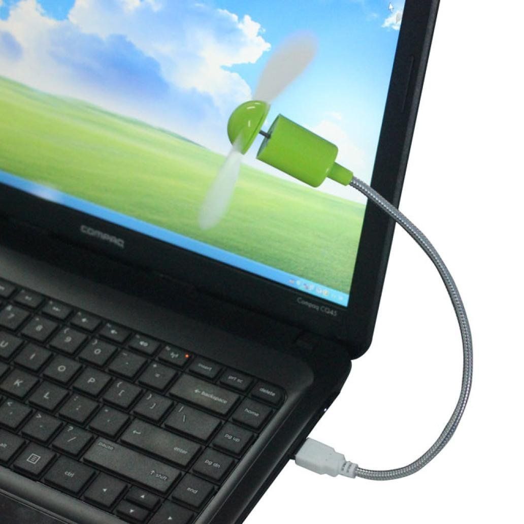 Anboo Flexible USB Mini Cooling Fan Green Cooler For Laptop Desktop PC Computer