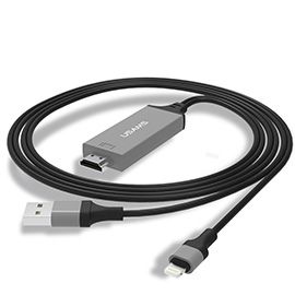 Lightning to HDMI Adapter Cable (6.6ft/2m) Digital Audio Video Cable for iPhone