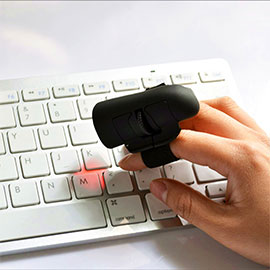 GEECR Wireless Optical Finger Mouse - Black 2.4GHz USB Wireless Finger Mouse,1600DPI, Made For PC Laptop Desktop