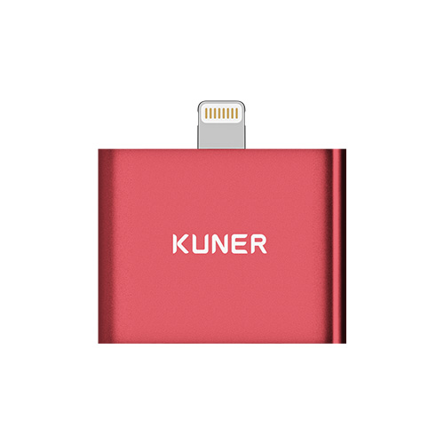 KUNER Kucable 2 in 1 Lightning Adapter with Charging and Audio(Metal Wireless)