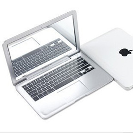 Mini MacBook Air Style Portable Makeup Mirror(Silver) 