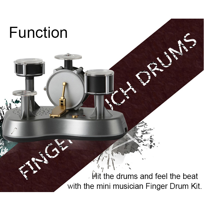 Electronic Drum Play Set Mini Plastic Finger Drum