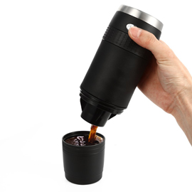 First House Battery Operated Coffee Maker Brews one single cup(240ml) of fresh coffee in a few minutes