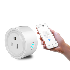 Desmond WiFi Controlled Outlet Smart Socket US Plug, Remote Wireless Controlled Socket from Anywhere for Home Automation, Work with Alexa and iFTTT, No Hub Required, Timing Function 