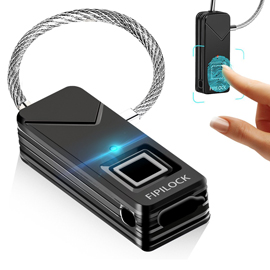 FIPILOCK Biometric Padlock Fingerprint Lock, Durable Anti-Theft Material, Portable for Outdoor Use and more