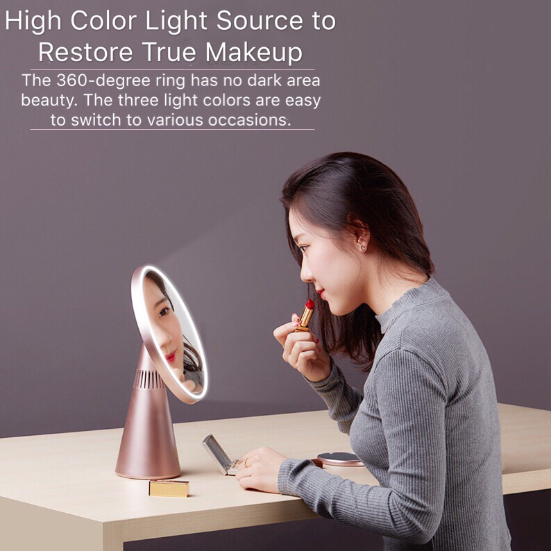 Fascinate BLUETOOTH AUDIO LED Makeup Mirror Table Lamp