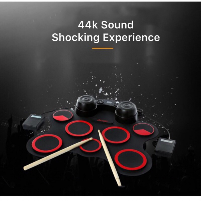 KONIX portable HAND ROLL electronic drum Beginners portable hand-rolling electronic drums, playing hit boards, and feeling the magical experience brought by technology. 