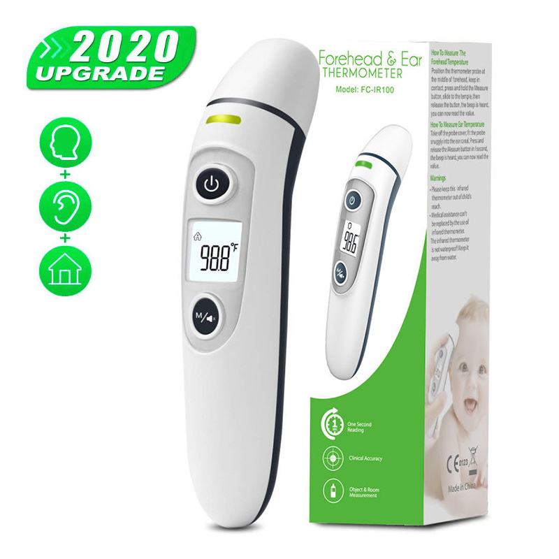 Adults and Outdoor Use Infants Indoor Children PFTT02 Forehead Thermometer,FGXJKGH Ear Thermometer Digital Infrared Body Temporal Thermometer with Fever Alarm and Memory Function Ideal for Babies 