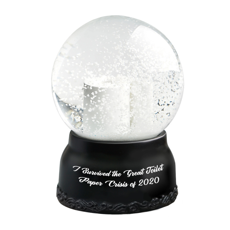 Christmas snow globe I Survived The Great Toilet Paper Crisis of 2020 