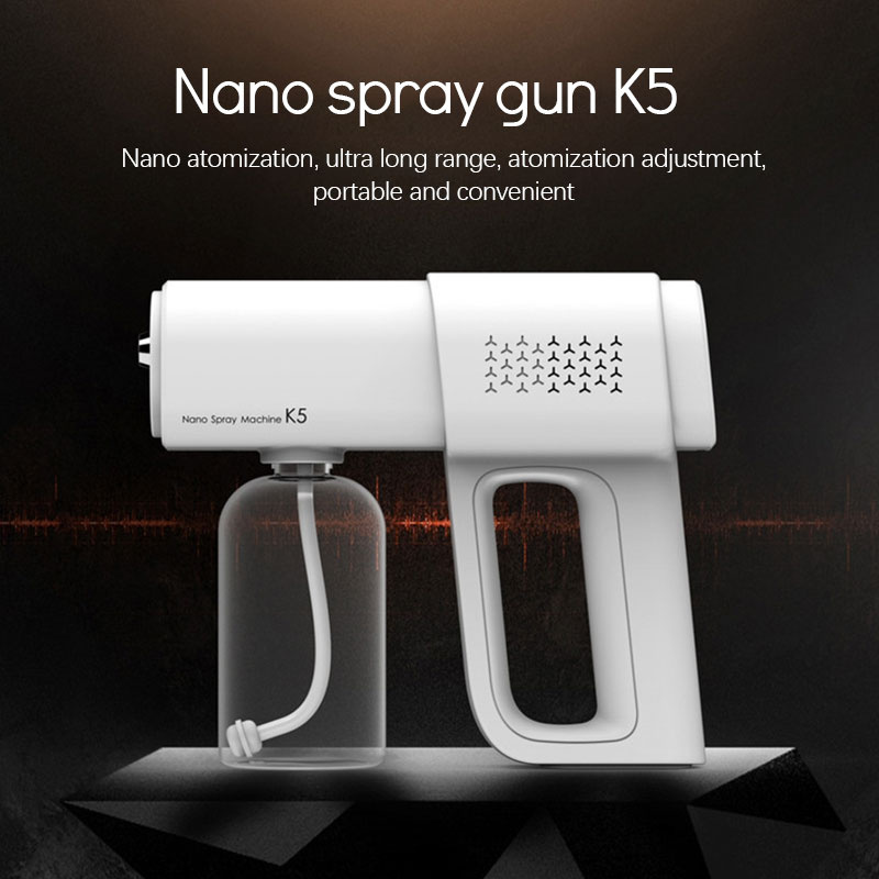 Portable Cordless Nano Spray Gun Automatic disinfection spray gun blue light nano atomization disinfection machine is a kind of intelligent sensor air sanitiser. It is suitable for the disinfection of various spaces.