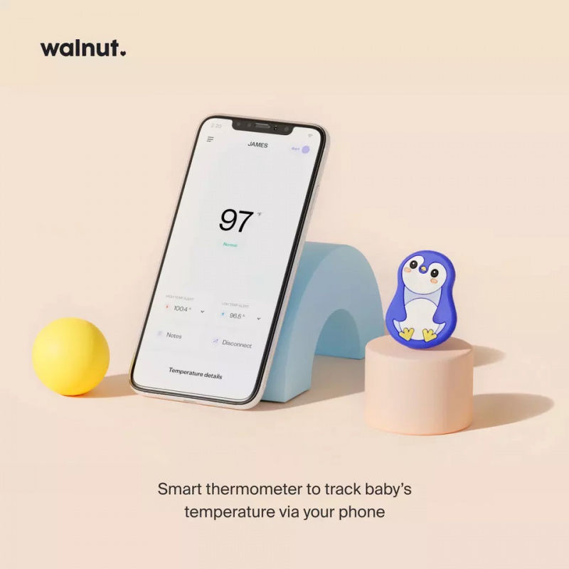 Smart Baby Thermometer Real-Time Continues Monitoring With Fever Alarm Monitor Chest Sticker Thermometer For Kids Adults
