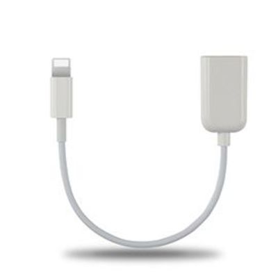 Lightning To USB OTG Adapter Cable 150mm (White)