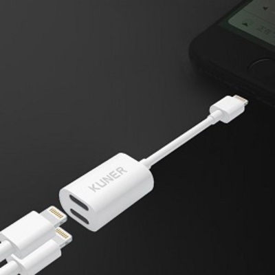 KUNER KUCABLE Kucable 2 In 1 Lightning Adapter For iPhone 7 / 8